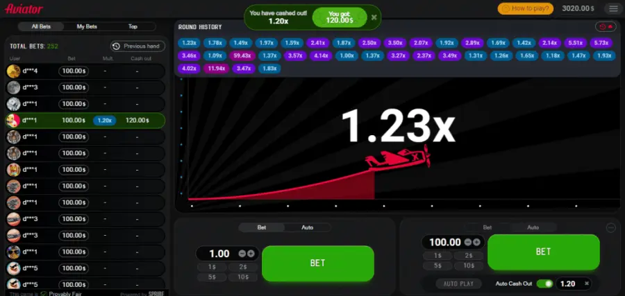 Aviator 1xbet